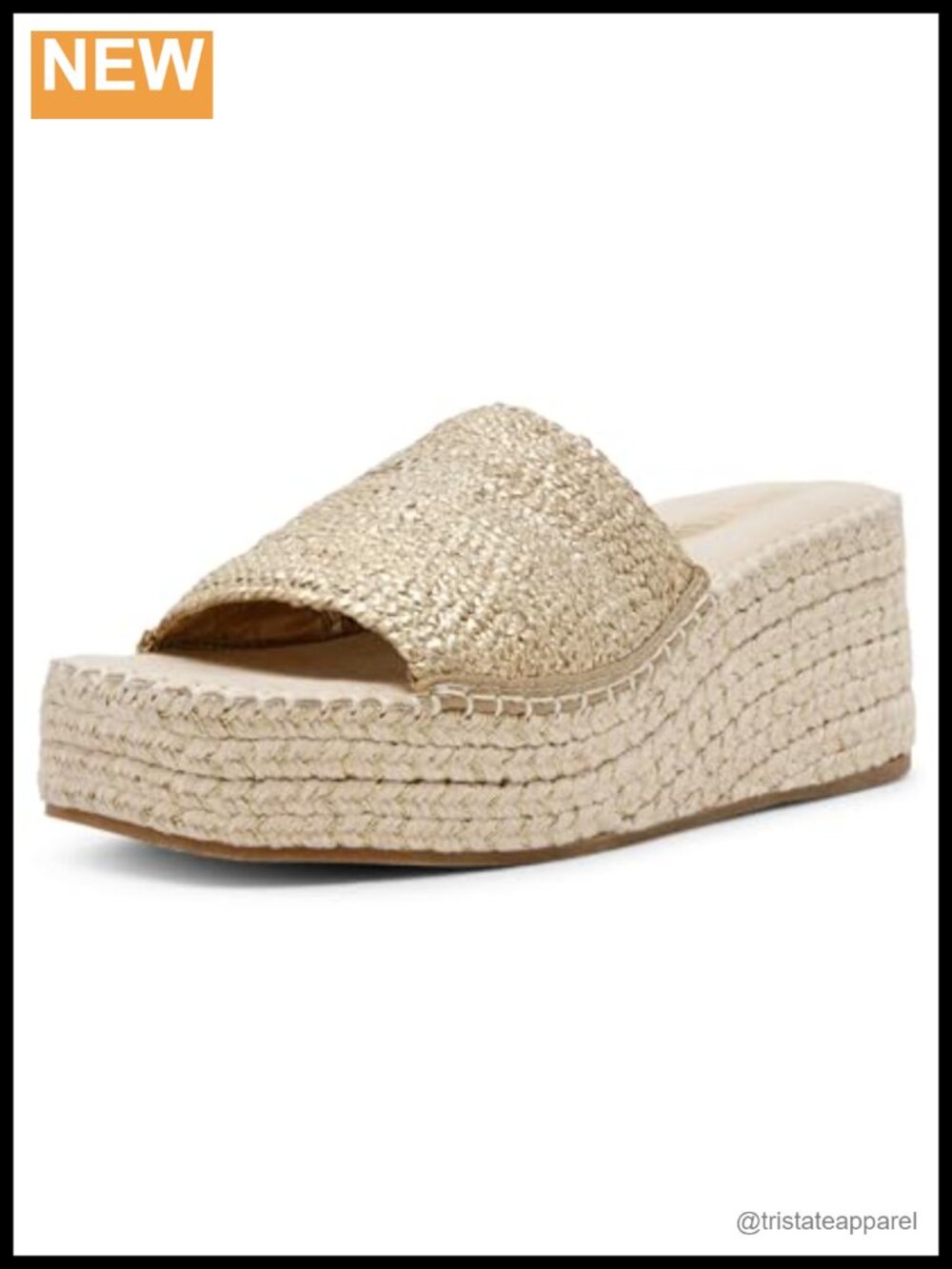 Woven Espadrille Wedge Platform Sandal with iFlex Comfort Slip On